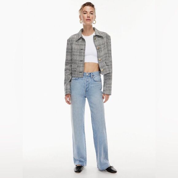 NWOT Babaton Aritzia Frances Jacket Vibrant Green RARE Veronica Riverdale - Picture 7 of 12